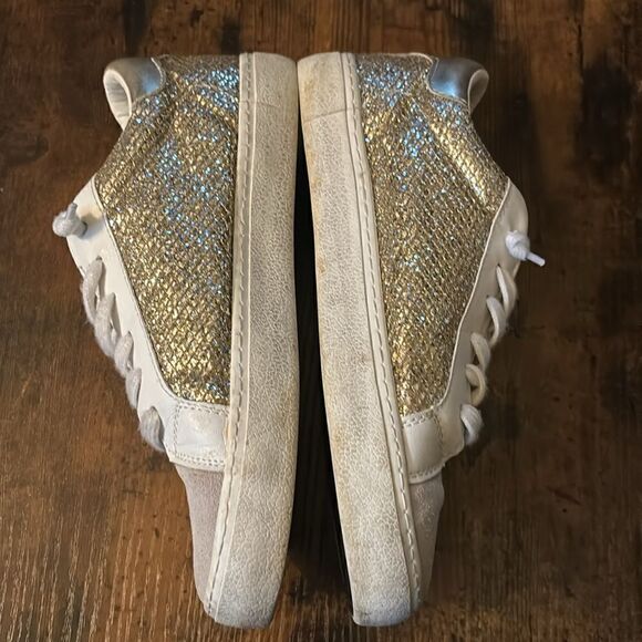 Vintage Havana April Gold Glitter Multi Suede Sneakers Size 7.5 - Picture 5 of 11